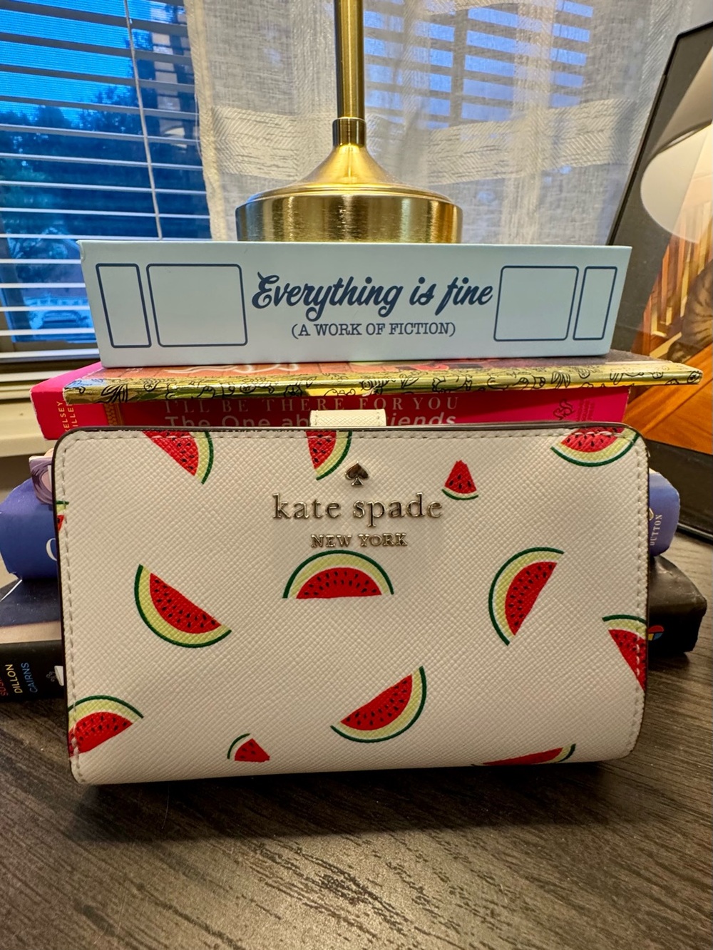 Kate Spade Staci Watermelon Party Medium Compact Bifold Wallet - Picture 2 of 15